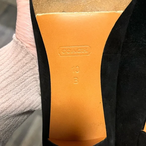 Coach Black Suede and Patent Leather Heels - Picture 9 of 9